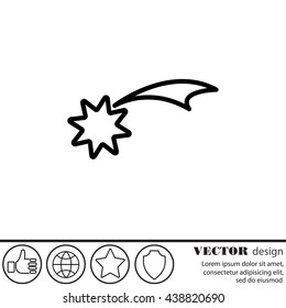 Web line icon. Christmas Star, star of Bethlehem