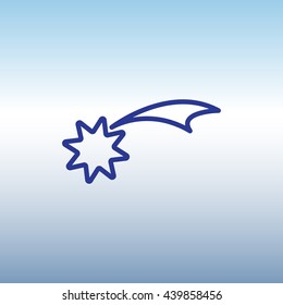 Web line icon. Christmas Star, star of Bethlehem
