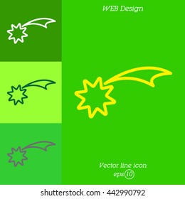 Web line icon. Christmas Star, star of Bethlehem