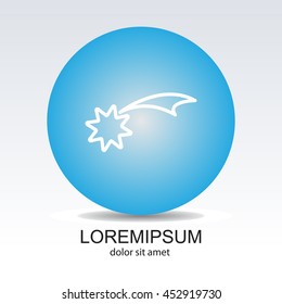 Web line icon. Christmas Star, star of Bethlehem