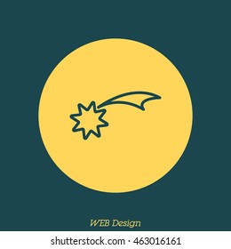 Web line icon. Christmas Star, star of Bethlehem