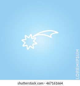 Web line icon. Christmas Star, star of Bethlehem