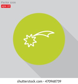 Web line icon. Christmas Star, star of Bethlehem