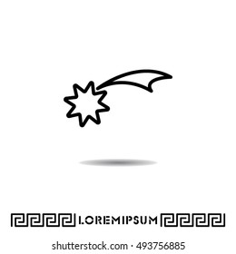 Web line icon. Christmas Star, star of Bethlehem