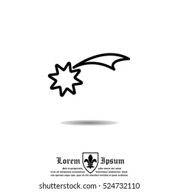Web line icon. Christmas Star, star of Bethlehem