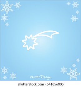 Web line icon. Christmas Star, star of Bethlehem
