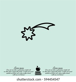 Web line icon. Christmas Star, star of Bethlehem