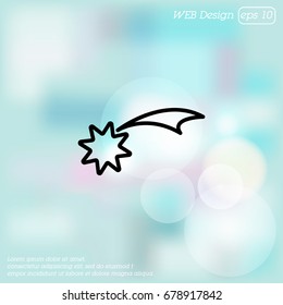 Web line icon. Christmas Star, star of Bethlehem