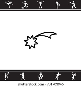Web line icon. Christmas Star, star of Bethlehem