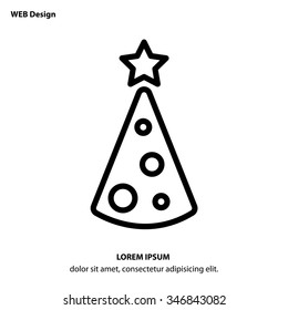 Web line icon. Christmas tree