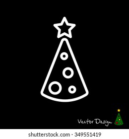 Web line icon. Christmas tree
