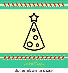 Web line icon. Christmas tree