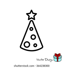 Web line icon. Christmas tree