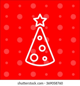 Web line icon. Christmas tree