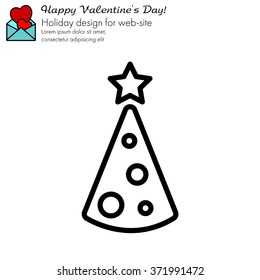 Web line icon. Christmas tree
