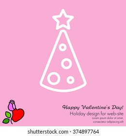 Web line icon. Christmas tree