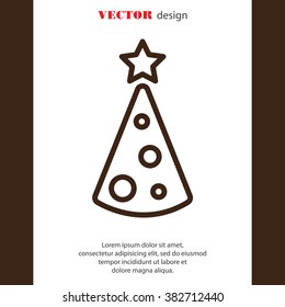 Web line icon. Christmas tree