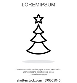 Web line icon. Christmas tree