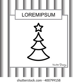 Web line icon. Christmas tree
