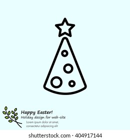 Web line icon. Christmas tree