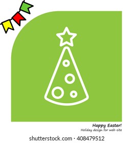 Web line icon. Christmas tree