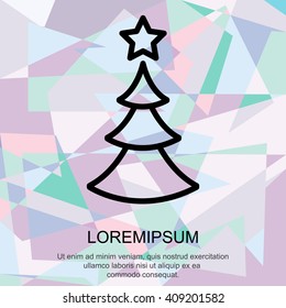 Web line icon. Christmas tree