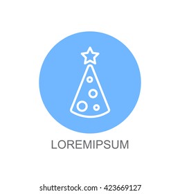 Web line icon. Christmas tree