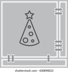 Web line icon. Christmas tree