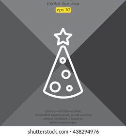 Web line icon. Christmas tree