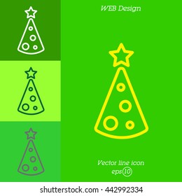 Web line icon. Christmas tree