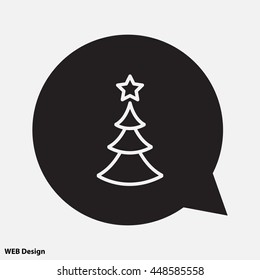 Web line icon. Christmas tree