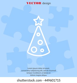 Web line icon. Christmas tree