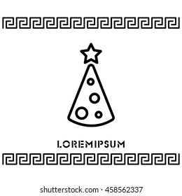 Web line icon. Christmas tree