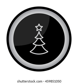 Web line icon. Christmas tree