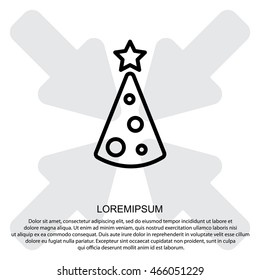 Web line icon. Christmas tree