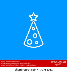 Web line icon. Christmas tree