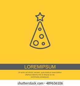 Web line icon. Christmas tree