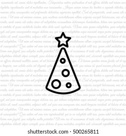 Web line icon. Christmas tree