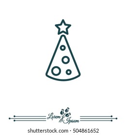 Web line icon. Christmas tree
