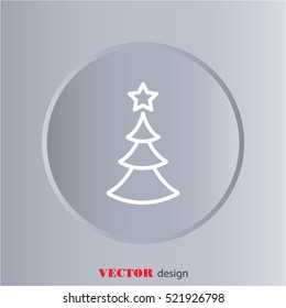Web line icon. Christmas tree