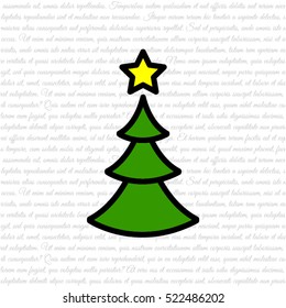 Web line icon. Christmas tree