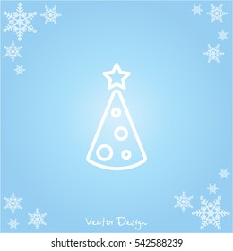 Web line icon. Christmas tree