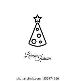 Web line icon. Christmas tree