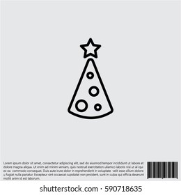 Web line icon. Christmas tree