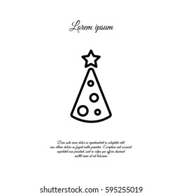 Web line icon. Christmas tree