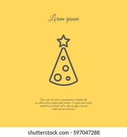 Web line icon. Christmas tree