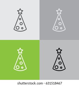 Web line icon. Christmas tree