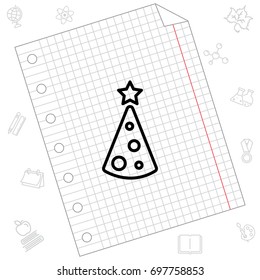 Web line icon. Christmas tree