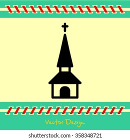 Web line icon. Church, temple