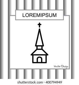 Web line icon. Church, temple